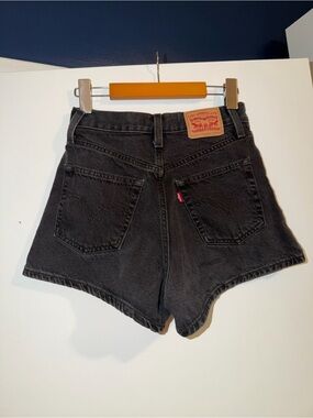 Levi's Black High-Rise Denim Shorts